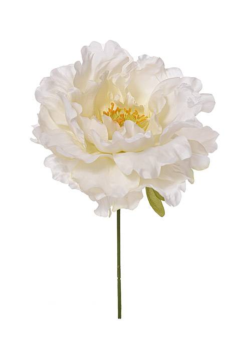 9" Silk Peony Pick Cream