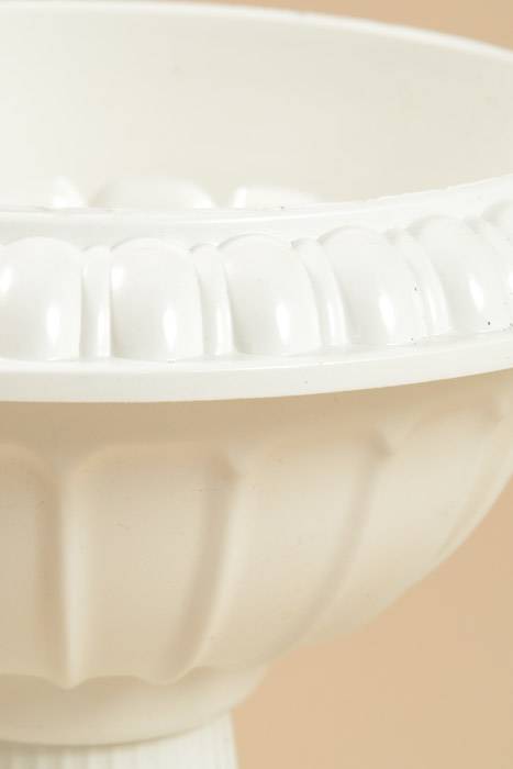 10" Plastic Grecian Urn White