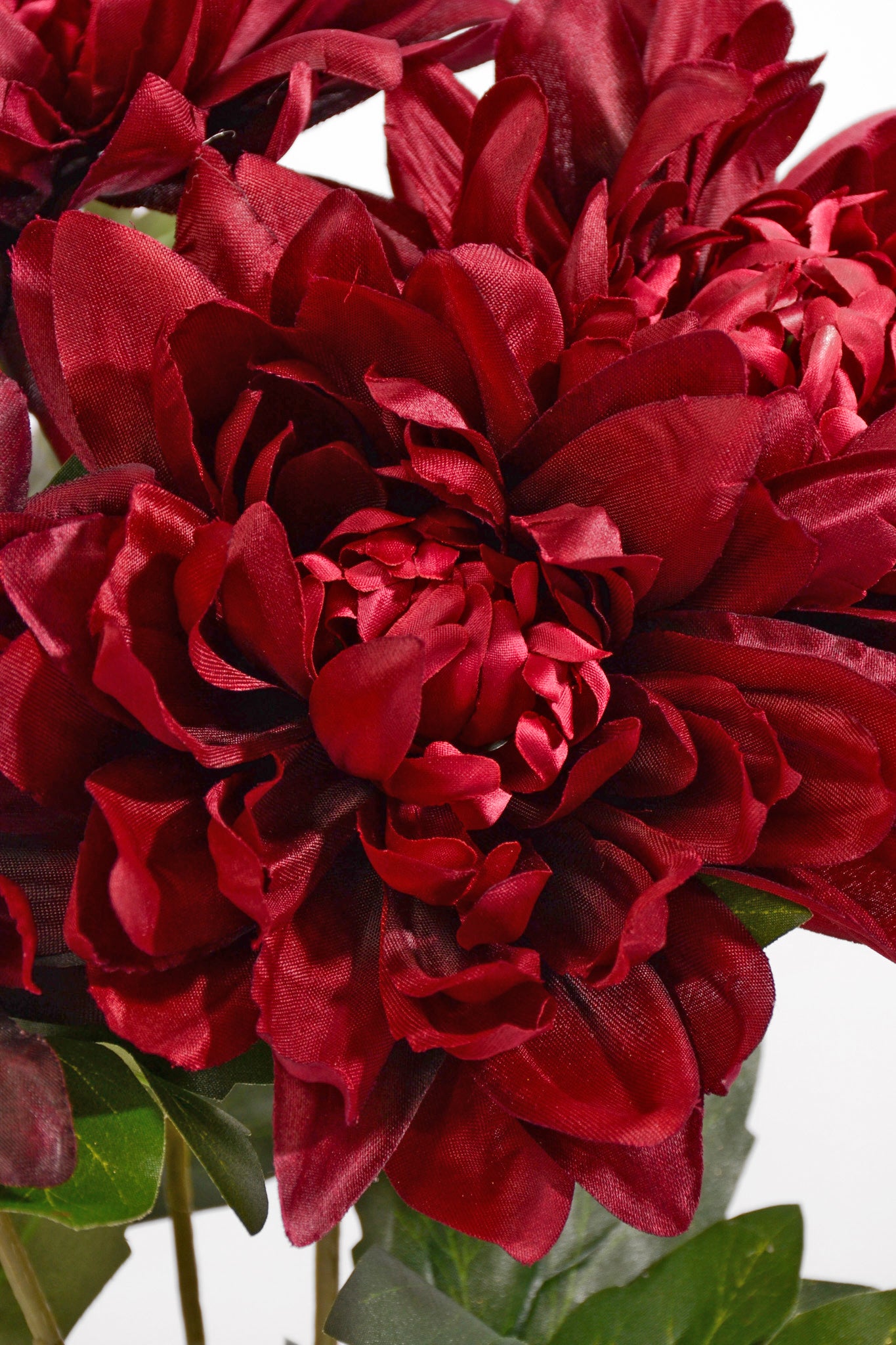 18" Silk Dahlia Bush Burgundy