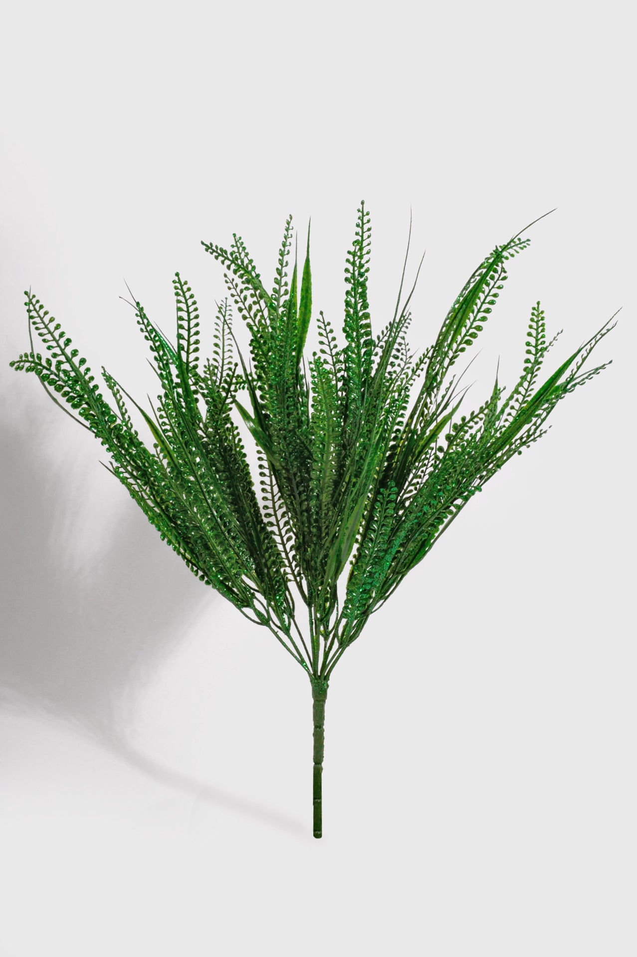21" Glitter Plastic Button Fern Green