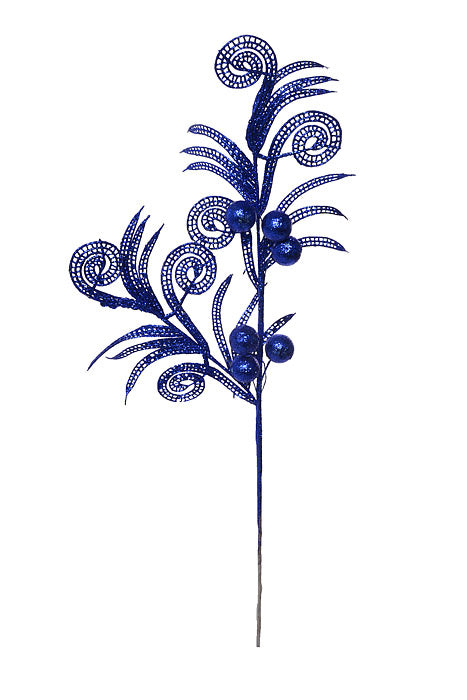 29" Glitter Swirl Ball Spray Royal Blue