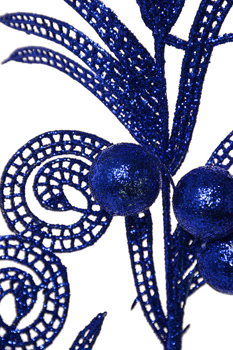 29" Glitter Swirl Ball Spray Royal Blue