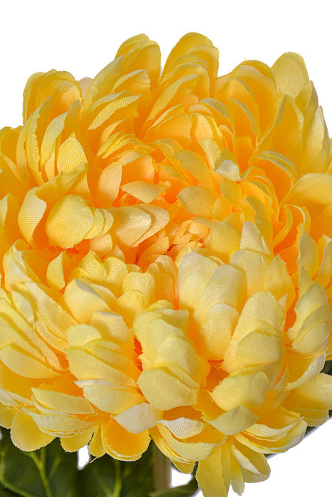 29" Silk Chrysanthemum Spray Yellow