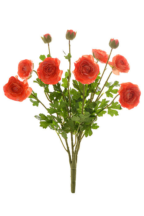 19" Ranunculus Bush Orange