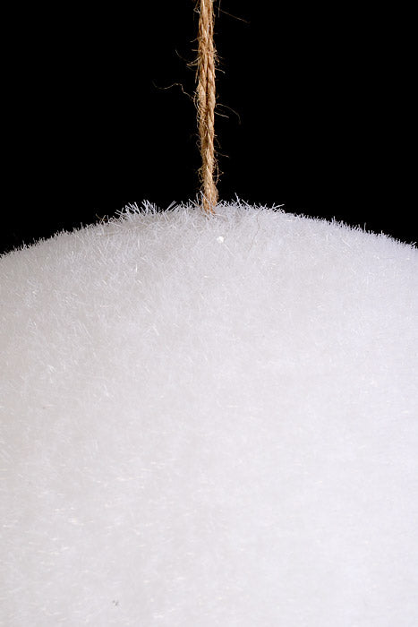 200Mm Snow Ball with Glitter Ornament White