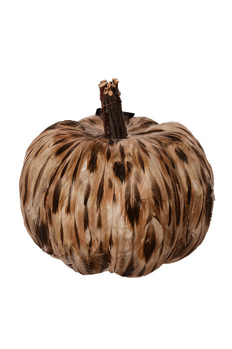 5.5" Natural Feather Pumpkin Brown