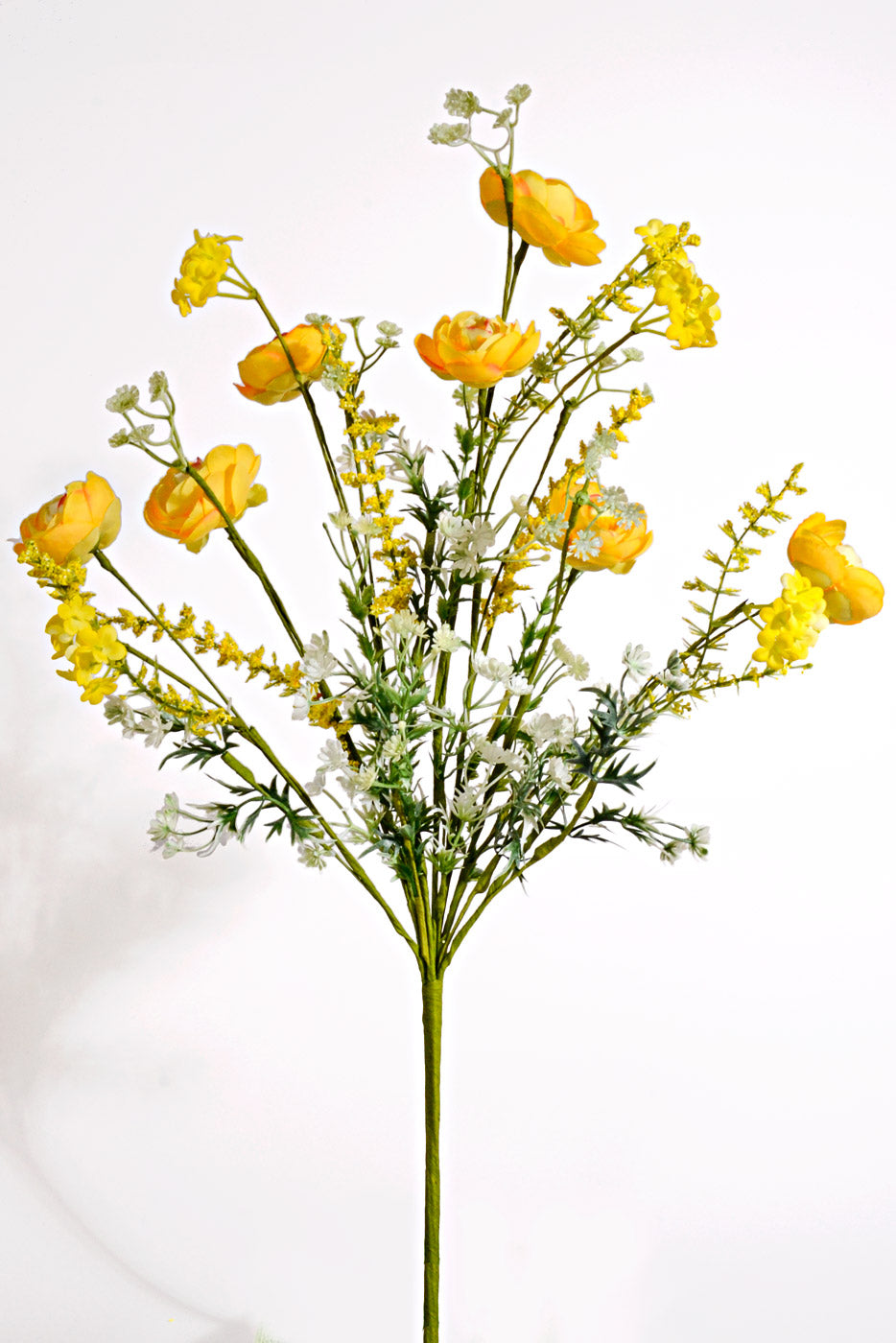 21.5" Silk Ranunculus Mixed Yellow