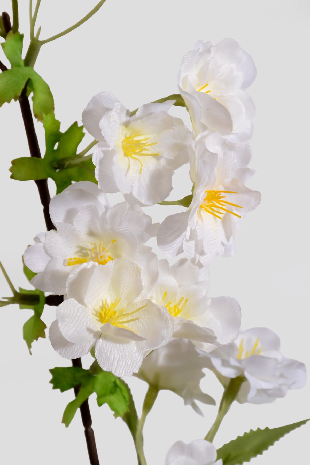 45" Silk Cherry Blossom Spray White