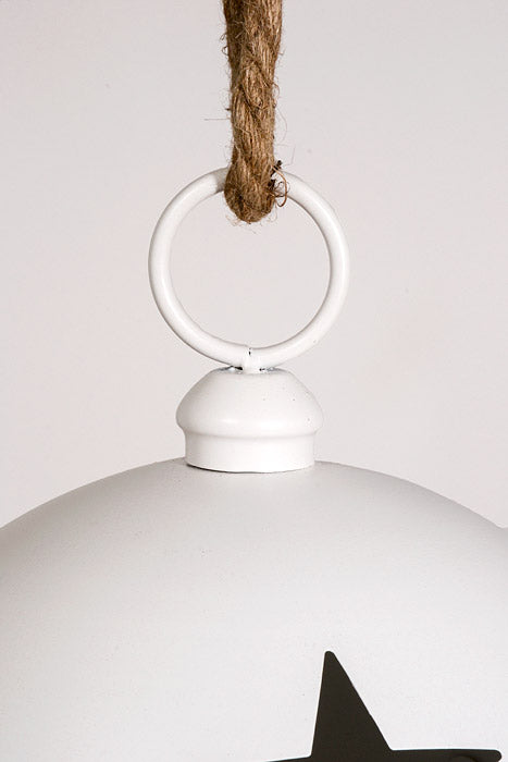12" Metal Jingle Bell Ornament White