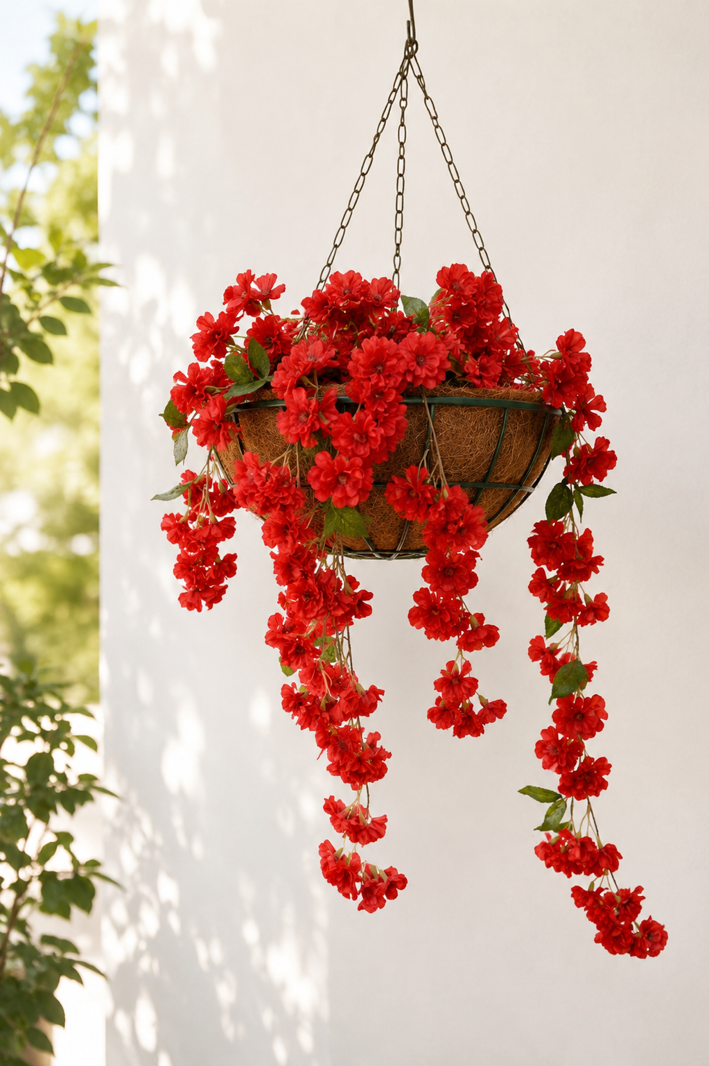 39.5" Silk Cherry Blossom Bush Red