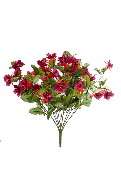 20" Silk Fuchsia Hanging Bush Violet/Red