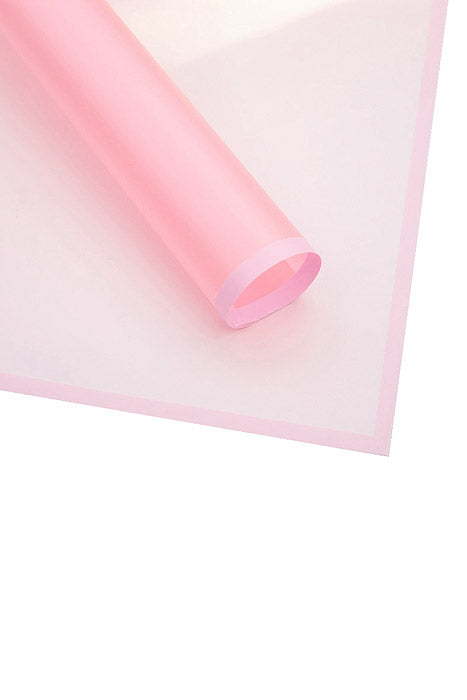 22.5" Flower Wrapping With Edge Pink Pkg/20