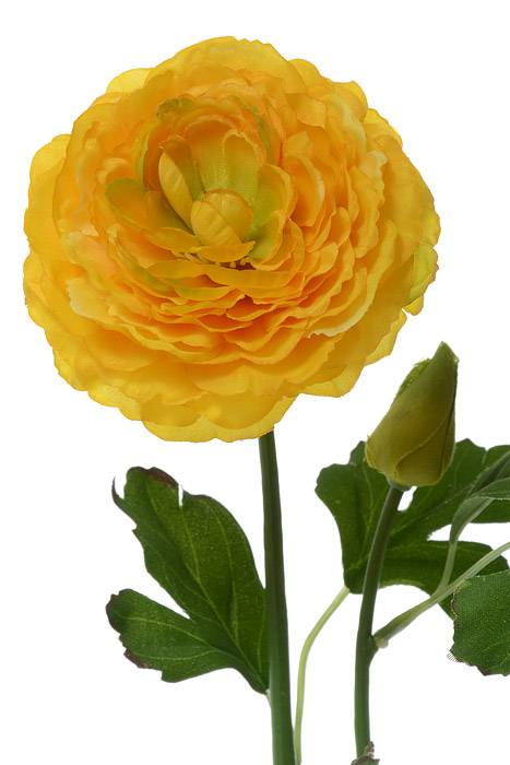21" Silk Ranunculus Spray Yellow