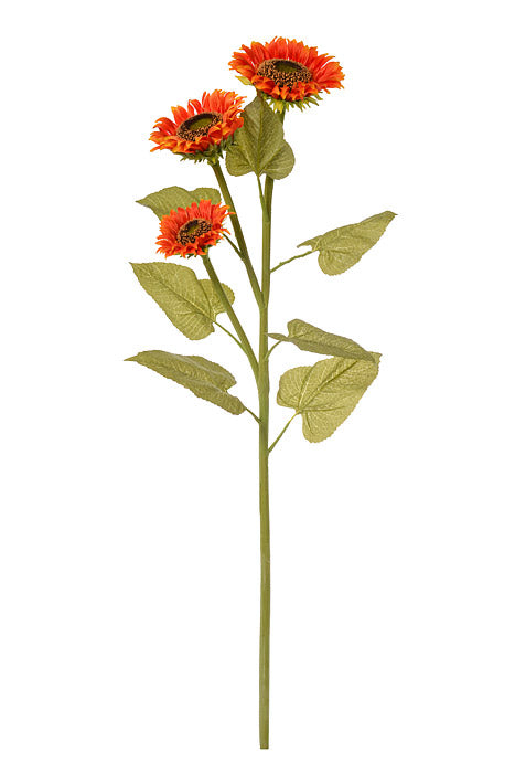39" Silk Sunflower Spray Orange