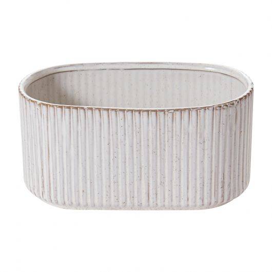 9" X 5.25" X 4.75" Stablo Planter Cream