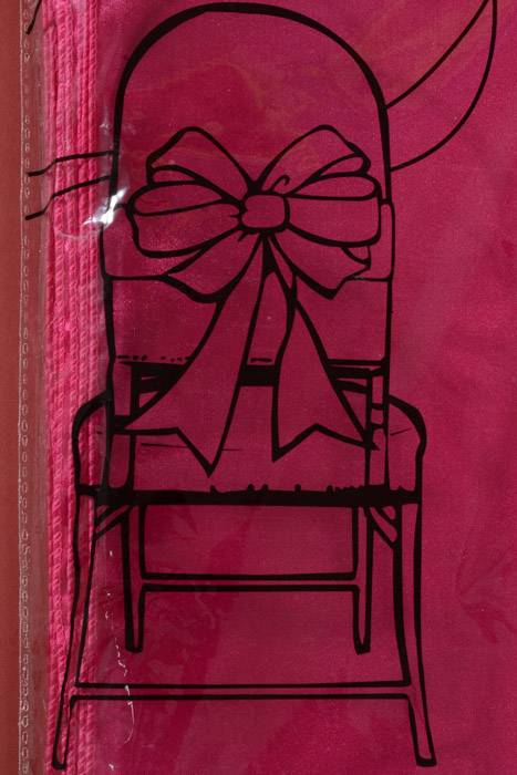 6" X 108" Satin Chair Bow Fuchsia Pkg/6