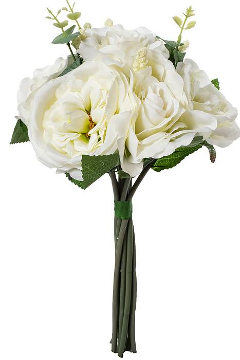 14" Rose Cabbage Rose Cream