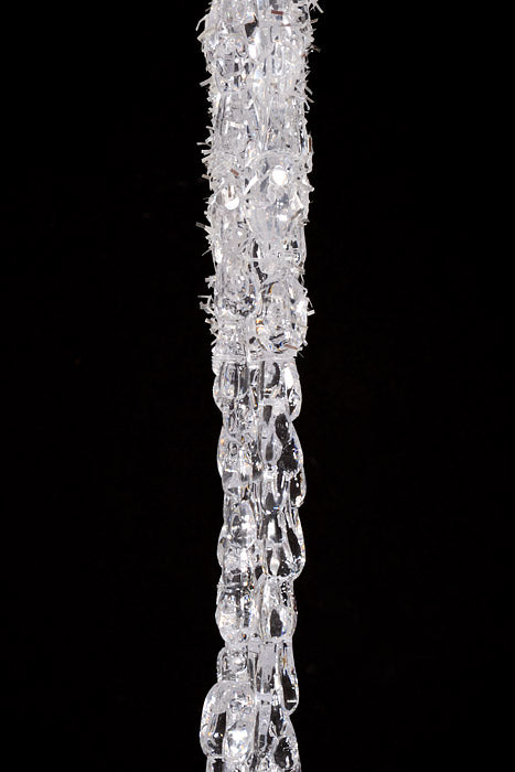 24" Icicle With Tinsel/Sequin Clear