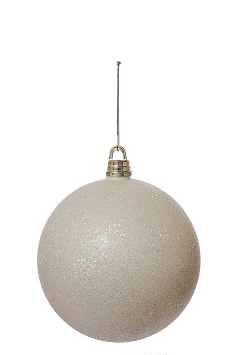 300Mm Glitter Ball Ornament White