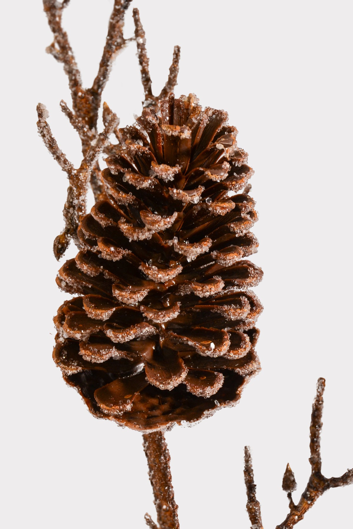 43.5" Plastic Pine Cone Branch Brown/Gray