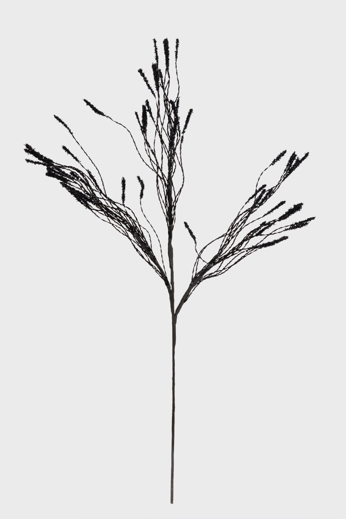 36" Glitter Twig Spray Black