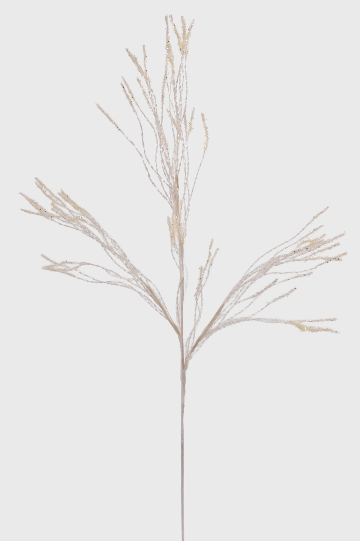 36" Glitter Twig Spray White