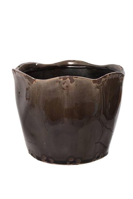 5.75" X 7.25" Ceramic Pot Chocolate