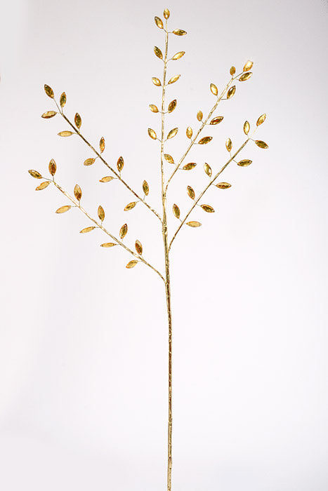 30" Crystal Bead Spray Gold