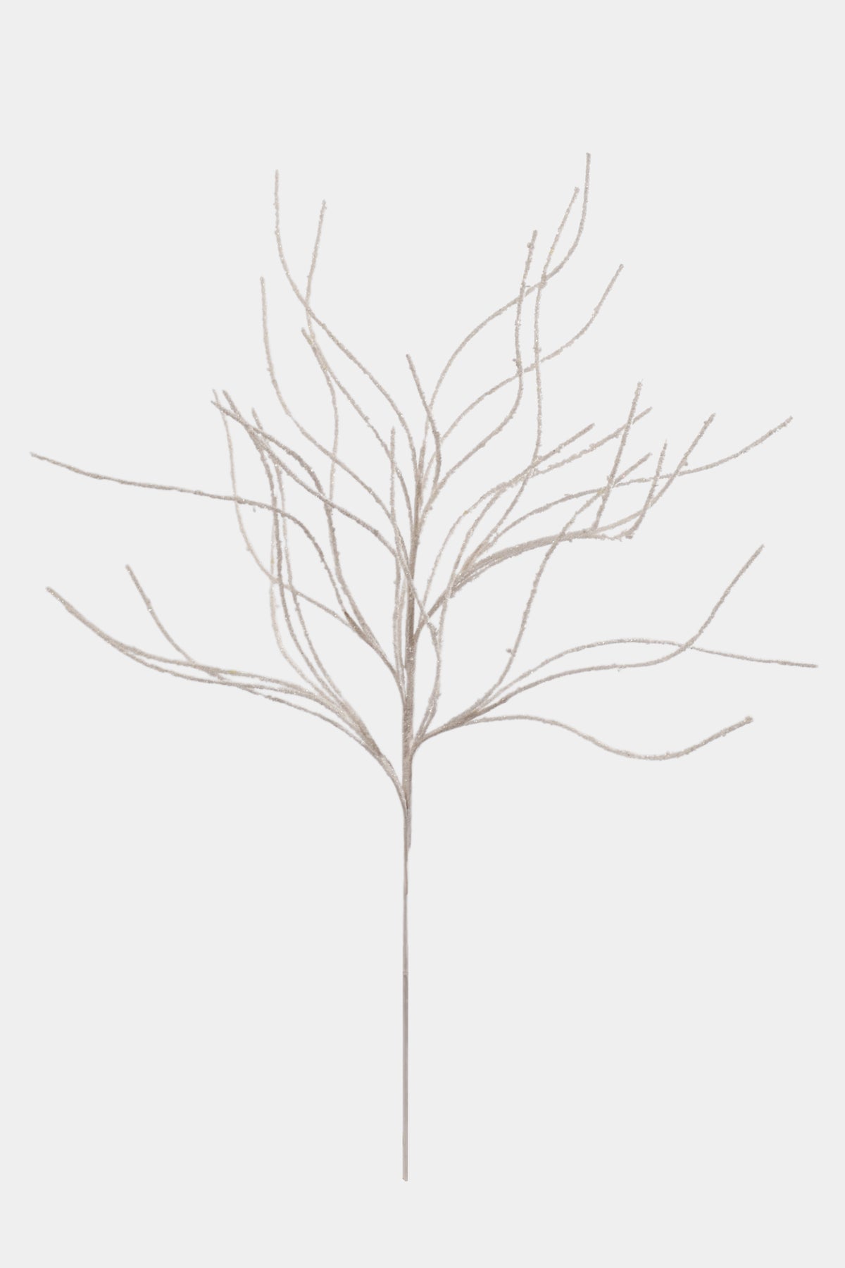 36" Twig Glitter Spray White
