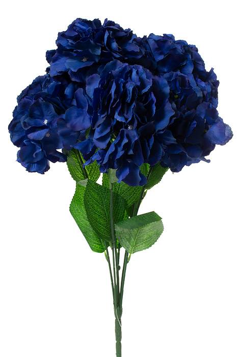 21.5" Silk Hydrangea Bush (Royal Blue)