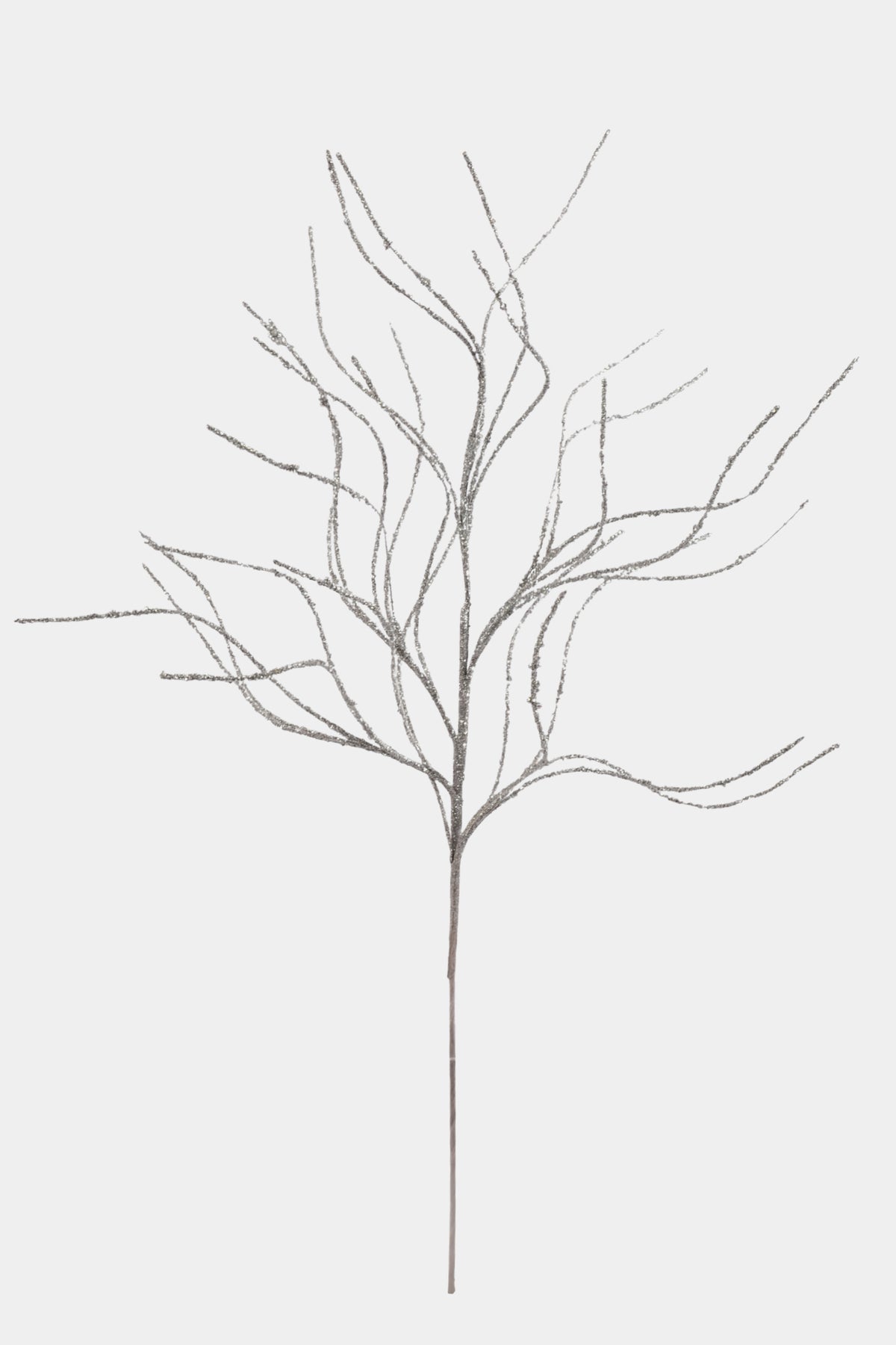 36" Twig Glitter Spray Silver