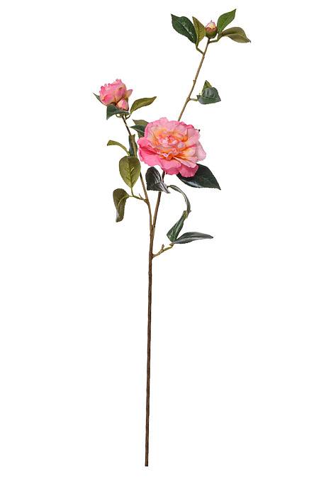 35" Silk Camellia Spray Pink/Two Tone