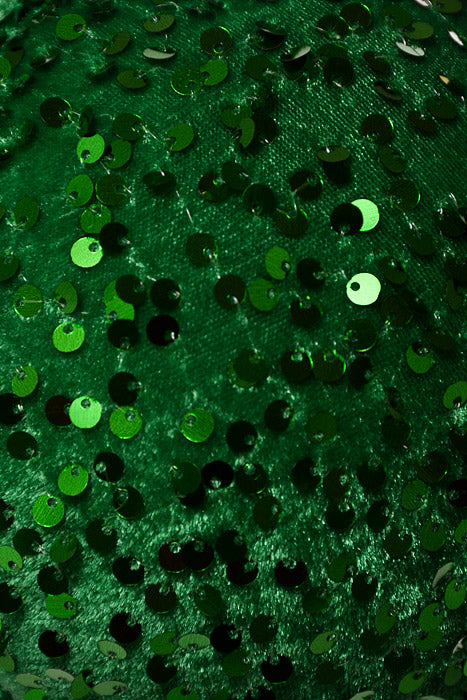 6" Sequin Ball Ornament Green