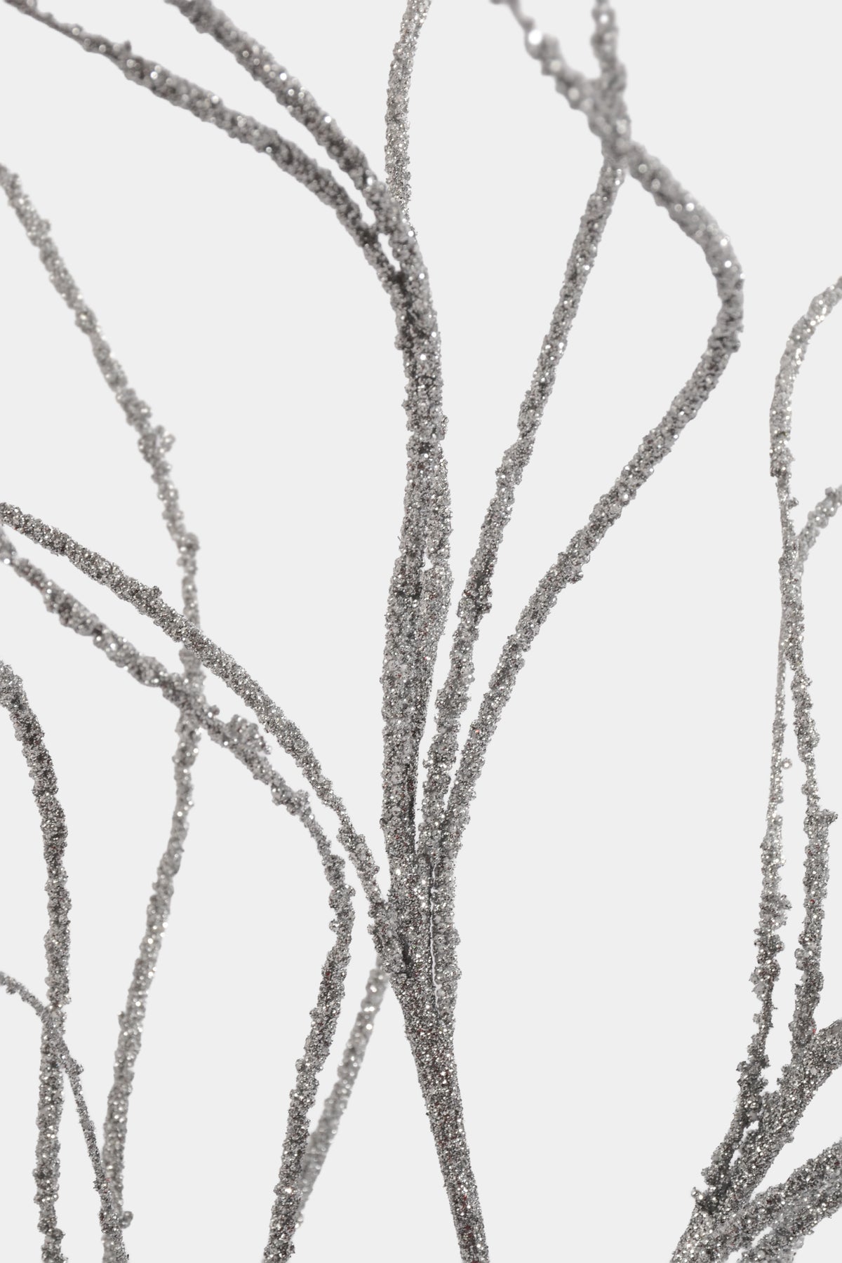 36" Twig Glitter Spray Silver