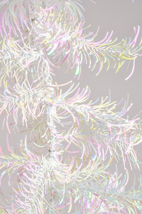 6Ft Tinsel Garland White/Pink