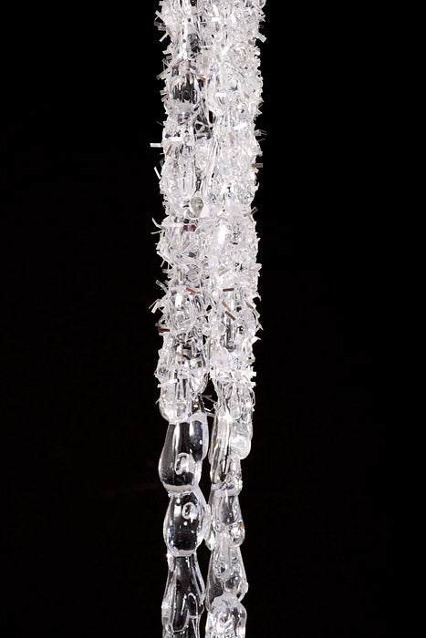 12" Icicle With Tinsel/Sequin Clear