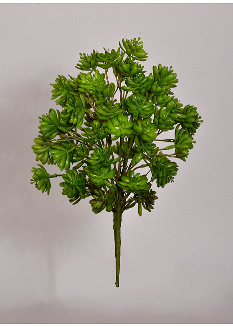 13.5" Artificial Dwarf Aeonium Bush Green