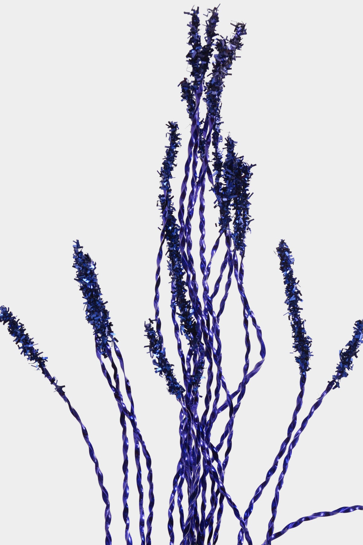 36" Glitter Twig Spray Blue