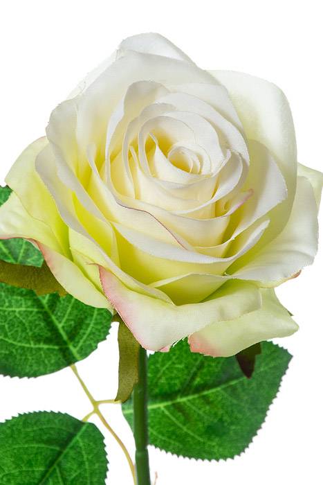 27.5" Silk Confetti Large Rose Spray Cream/green