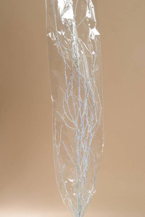 45" - 50" 5 Stem Glitter Birch Branch White