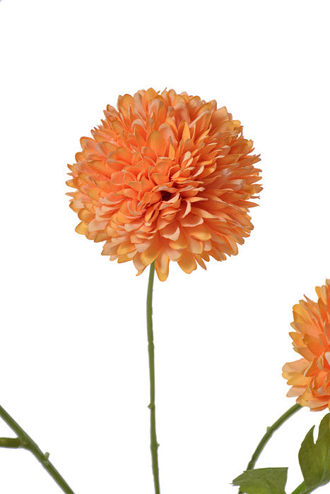 28.5" Silk Pompon Mum Spray Orange