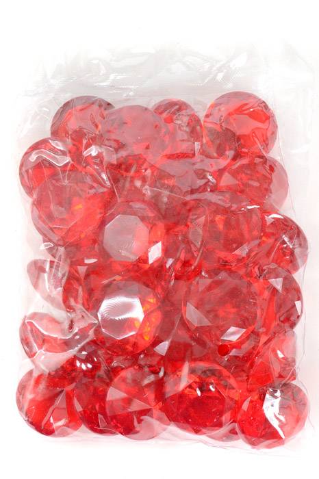 40mm Acrylic Diamond Red Pkg/1lb