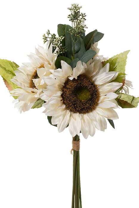 20.5" Silk Sunflower Bundle Cream