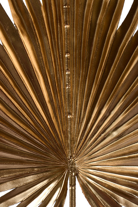 34.25" Metallic Fan Palm Leaf Stem Gold