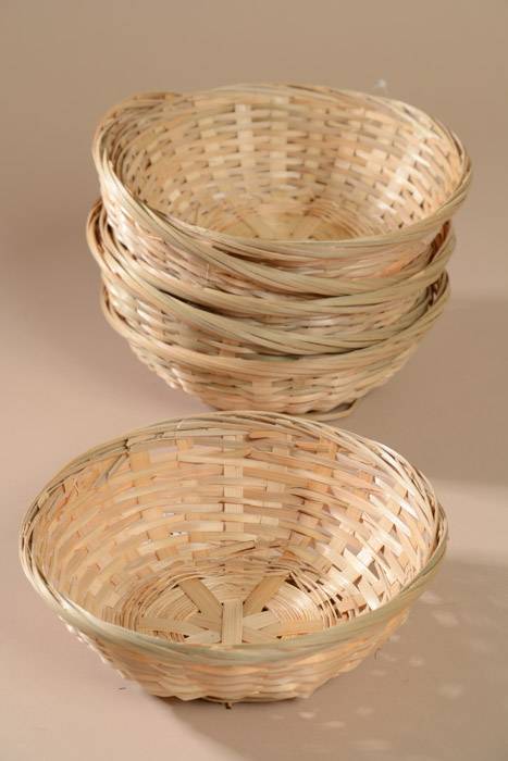7.5" X 2.5" Bread Basket Natural Pkg/6