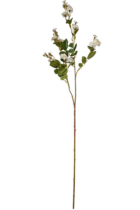 29.5" Silk Wild Rose Spray White