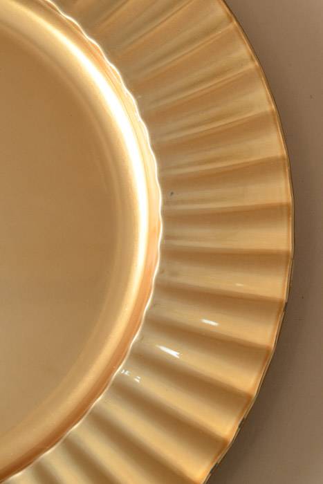 13" Metallic Charger Plastic Plate Gold