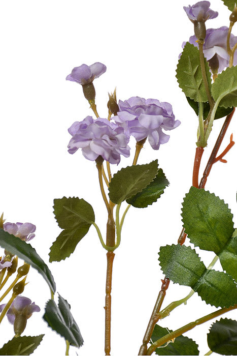 29.5" Silk Wild Rose Spray Lavender