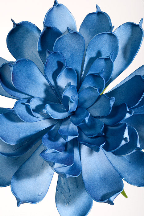 33" Foam Succulent Flower Stem Royal Blue