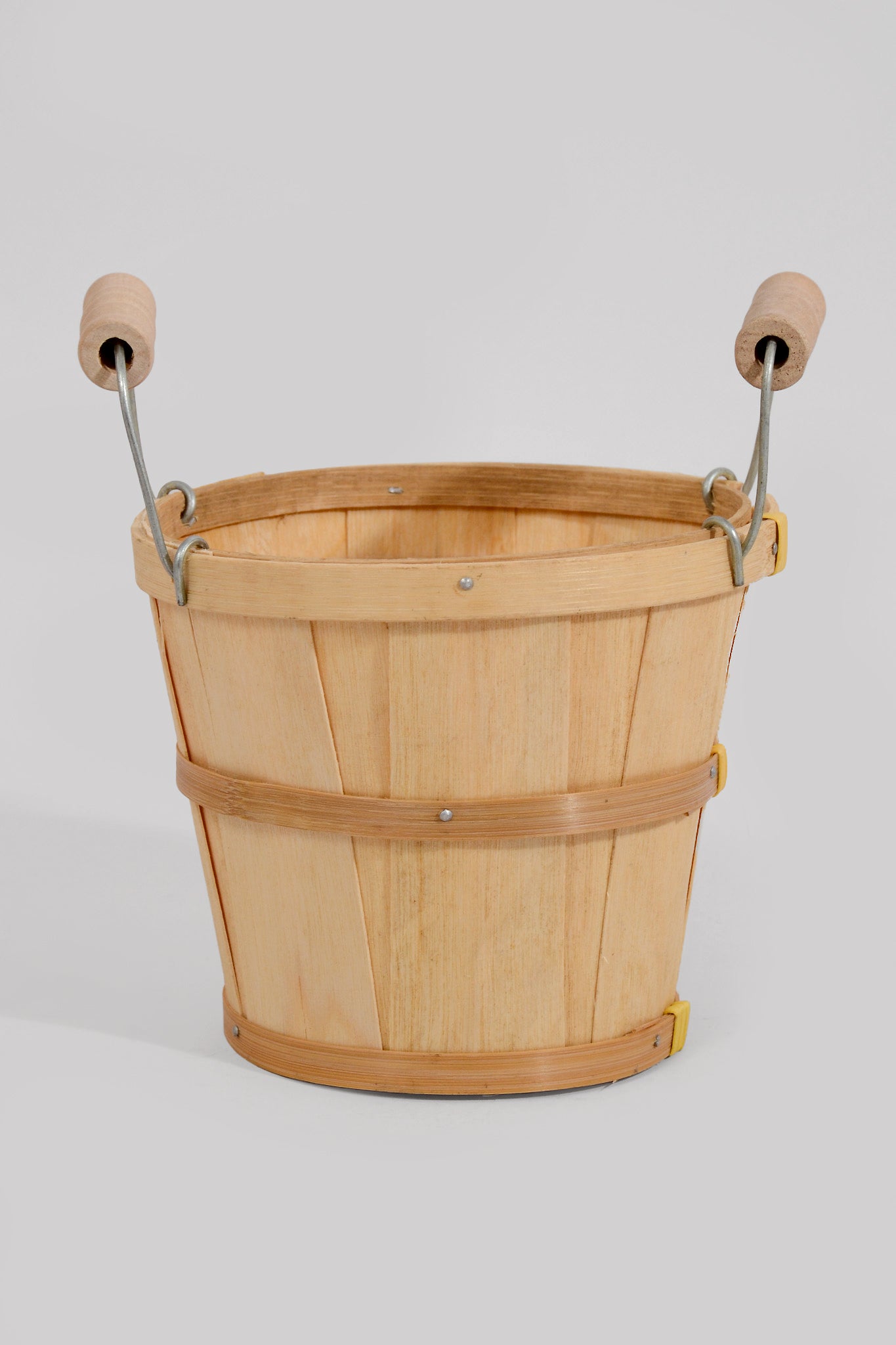 4.25" Round Bushel W/Wire Handle Natural